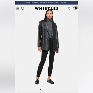 Whistles Black Super Stretch Pants